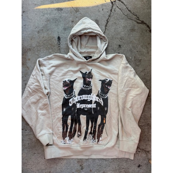 Represent Other - Represent Thoroughbred Doberman Hoodie Sand Cream Mens XL Sweatshirt SS22